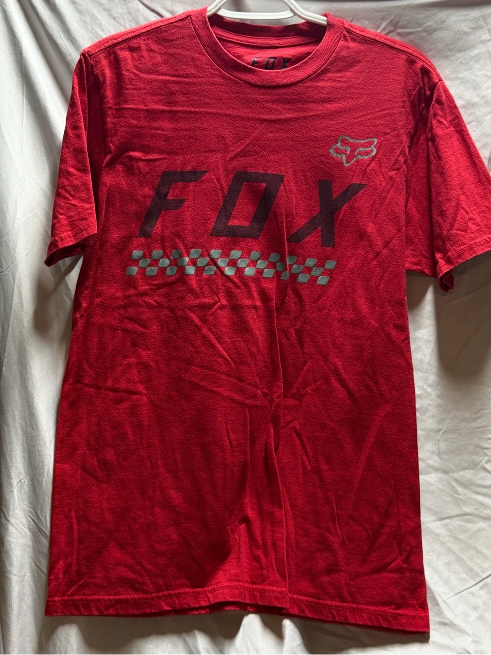 Fox Red Short Sleeve Tee with Gray Logo
